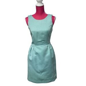 Anthropologie Erin Fetherstone Tiffany Blue Bow Back Party Dress EUC